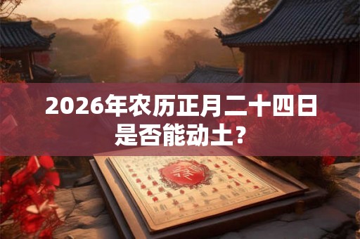 2026年农历正月二十四日是否能动土？