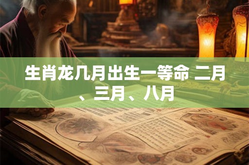 生肖龙几月出生一等命 二月、三月、八月 生肖龙几月出生一等命 二月、三月、八月