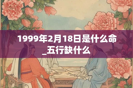 1999年2月18日是什么命_五行缺什么