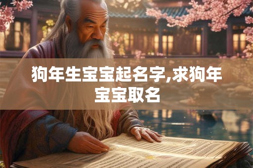 狗年生宝宝起名字,求狗年宝宝取名