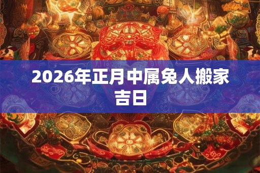 2026年正月中属兔人搬家吉日