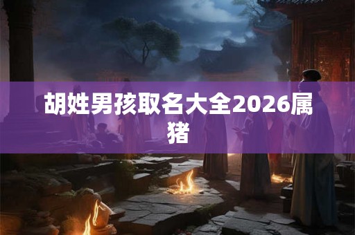 胡姓男孩取名大全2026属猪