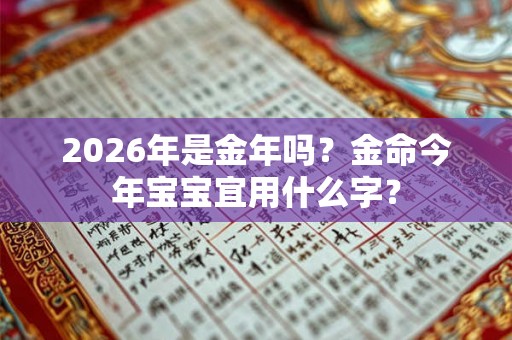 2026年是金年吗？金命今年宝宝宜用什么字？