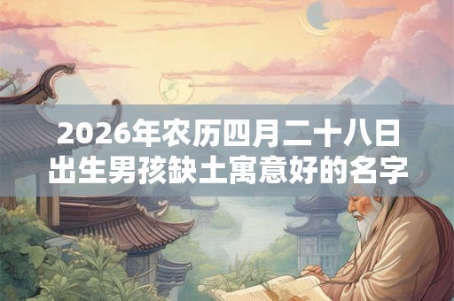 2026年农历四月二十八日出生男孩缺土寓意好的名字
