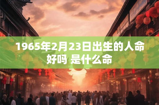 1965年2月23日出生的人命好吗 是什么命
