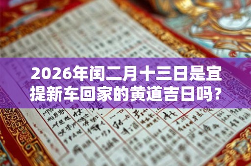 2026年闰二月十三日是宜提新车回家的黄道吉日吗？