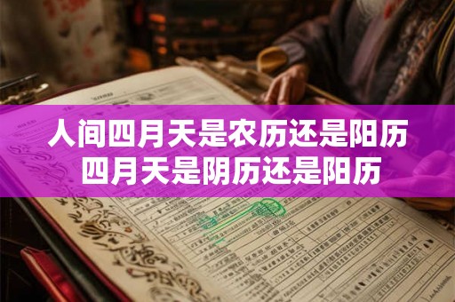 人间四月天是农历还是阳历 四月天是阴历还是阳历