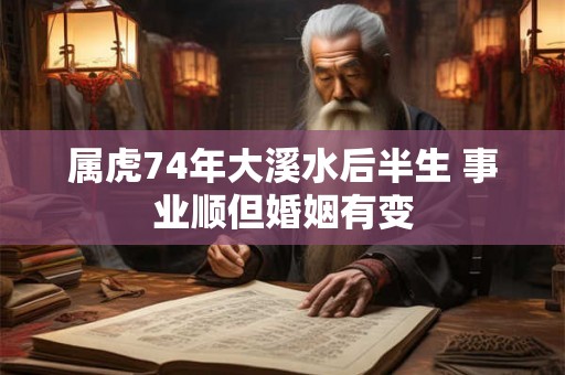 属虎74年大溪水后半生 事业顺但婚姻有变