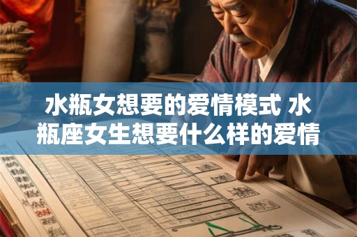 水瓶女想要的爱情模式 水瓶座女生想要什么样的爱情