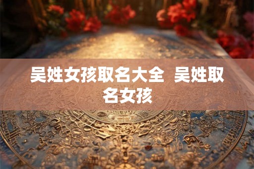 吴姓女孩取名大全 吴姓取名女孩 吴姓女孩取名大全 吴姓取名女孩