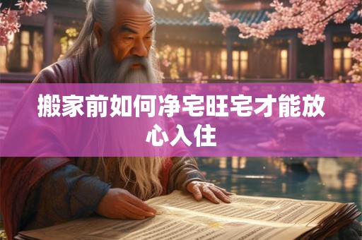 搬家前如何净宅旺宅才能放心入住
