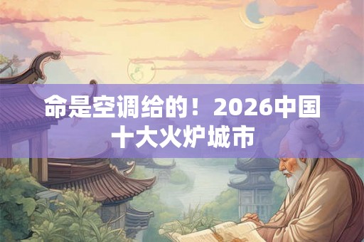 命是空调给的!2026中国十大火炉城市 命是空调给的!2026中国十大火炉城市