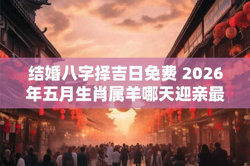 结婚八字择吉日免费 2026年五月生肖属羊哪天迎亲最吉利 结婚八字择吉日免费 2026年五月生肖属羊哪天迎亲最吉利