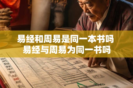 易经和周易是同一本书吗 易经与周易为同一书吗
