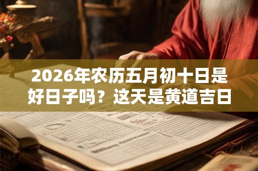 2026年农历五月初十日是好日子吗？这天是黄道吉日吗？