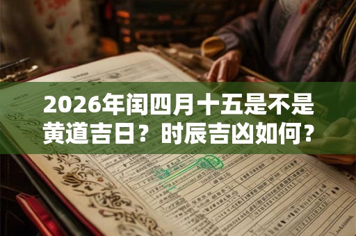 2026年闰四月十五是不是黄道吉日？时辰吉凶如何？