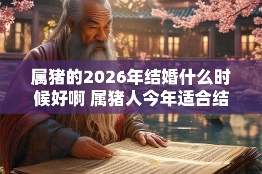 属猪的2026年结婚什么时候好啊 属猪人今年适合结婚吗