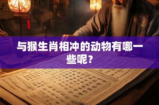 与猴生肖相冲的动物有哪一些呢？