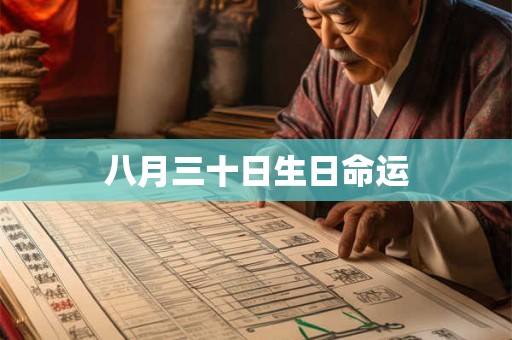八月三十日生日命运 八月三十日生日命运