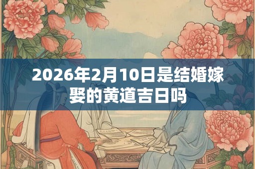 2026年2月10日是结婚嫁娶的黄道吉日吗