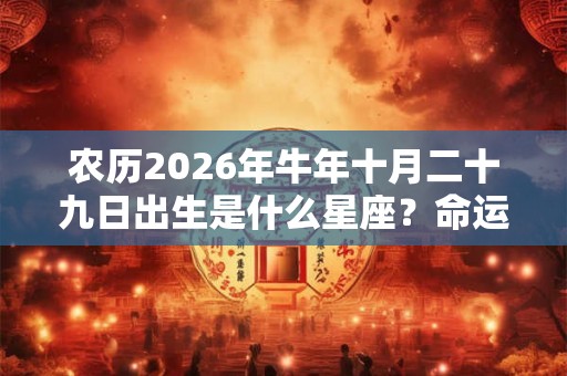 农历2026年牛年十月二十九日出生是什么星座?命运运势如何? 农历2026年牛年十月二十九日出生是什么星座?命运运势如何?