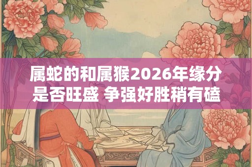 属蛇的和属猴2026年缘分是否旺盛 争强好胜稍有磕绊