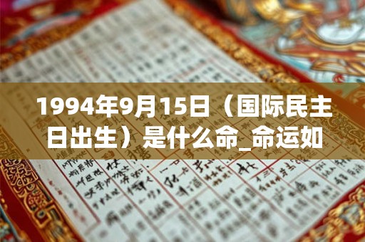 1994年9月15日（国际民主日出生）是什么命_命运如何