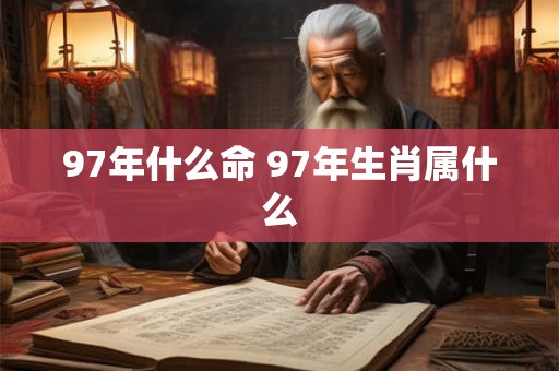 97年什么命 97年生肖属什么