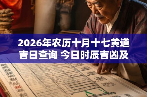 2026年农历十月十七黄道吉日查询 今日时辰吉凶及宜忌