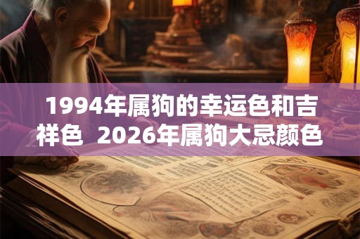 1994年属狗的幸运色和吉祥色  2026年属狗大忌颜色