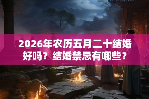 2026年农历五月二十结婚好吗?结婚禁忌有哪些? 2026年农历五月二十结婚好吗?结婚禁忌有哪些?