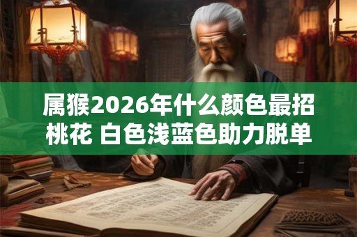 属猴2026年什么颜色最招桃花 白色浅蓝色助力脱单