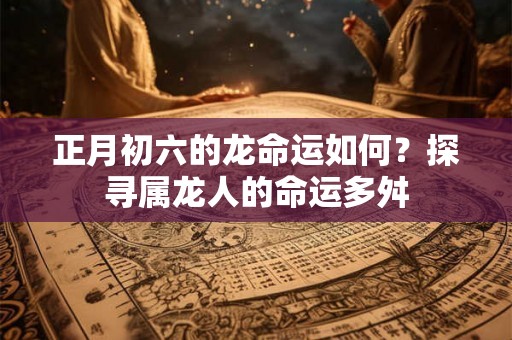 正月初六的龙命运如何？探寻属龙人的命运多舛