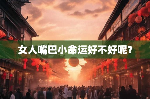 女人嘴巴小命运好不好呢？