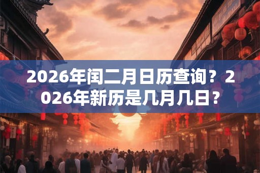 2026年闰二月日历查询?2026年新历是几月几日? 2026年闰二月日历查询?2026年新历是几月几日?