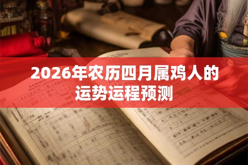 2026年农历四月属鸡人的运势运程预测