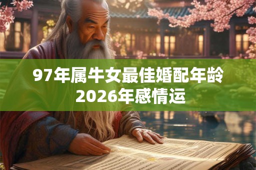 97年属牛女最佳婚配年龄 2026年感情运