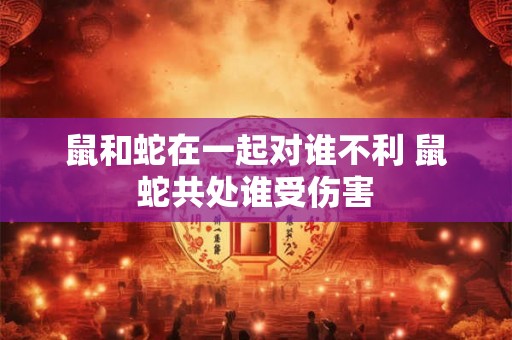 鼠和蛇在一起对谁不利 鼠蛇共处谁受伤害