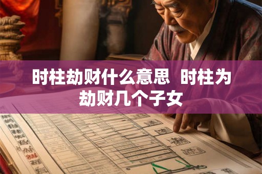 时柱劫财什么意思  时柱为劫财几个子女