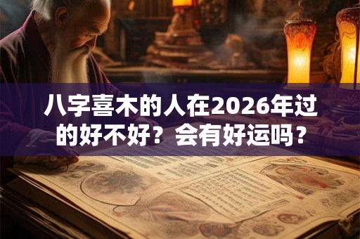 八字喜木的人在2026年过的好不好？会有好运吗？