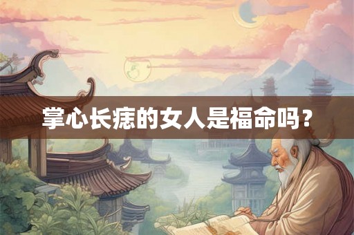 掌心长痣的女人是福命吗? 掌心长痣的女人是福命吗?