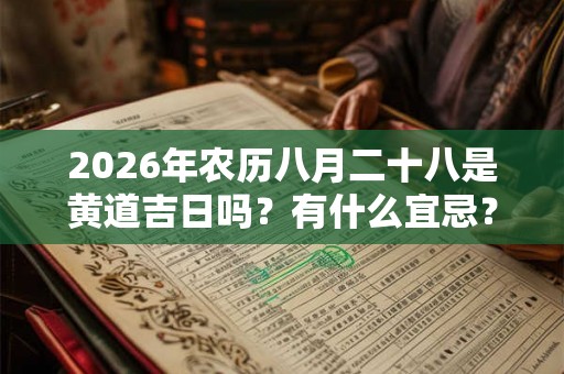2026年农历八月二十八是黄道吉日吗？有什么宜忌？