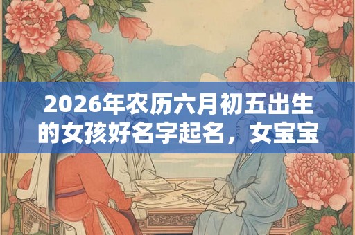 2026年农历六月初五出生的女孩好名字起名，女宝宝名字大全