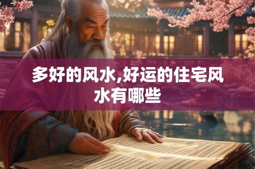 多好的风水,好运的住宅风水有哪些 多好的风水,好运的住宅风水有哪些