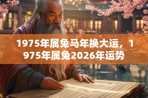 1975年属兔马年换大运，1975年属兔2026年运势