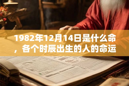 1982年12月14日是什么命，各个时辰出生的人的命运