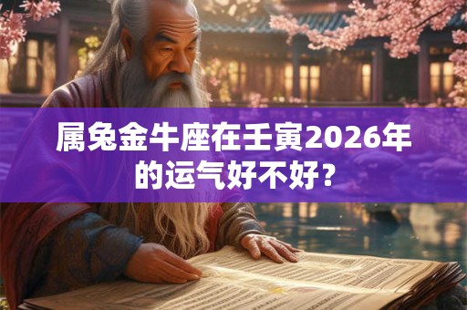 属兔金牛座在壬寅2026年的运气好不好？