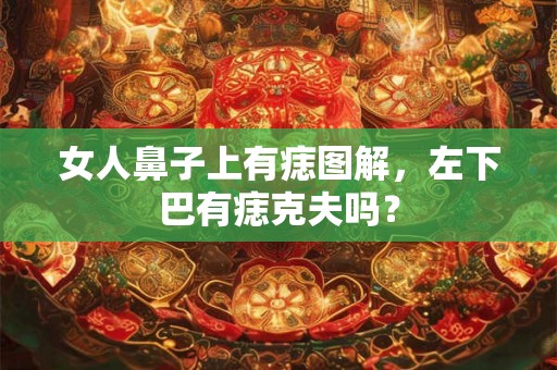 女人鼻子上有痣图解，左下巴有痣克夫吗？