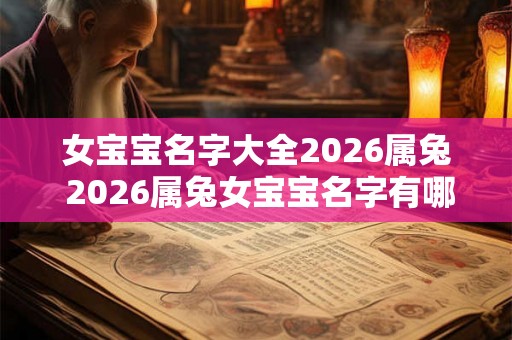 女宝宝名字大全2026属兔 2026属兔女宝宝名字有哪些推荐