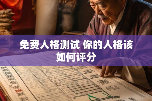 免费人格测试 你的人格该如何评分